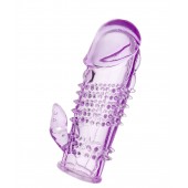 Фиолетовая насадка с коготком и шипами - 13 см. - Toyfa Basic - в Миассе купить с доставкой