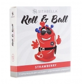 Стимулирующий презерватив-насадка Roll   Ball Strawberry - Sitabella - купить с доставкой в Миассе