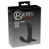 Черный вибромассажер простаты с функцией римминга Plug with Perineum Stimulator - 16,6 см. - Orion - в Миассе купить с доставкой