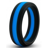 Черно-синее эрекционное кольцо Silicone Go Pro Cock Ring - Blush Novelties - в Миассе купить с доставкой