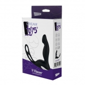 Черный вибромассажер простаты P-PLEASER W ERECTION ENHANCE - Dream Toys - в Миассе купить с доставкой