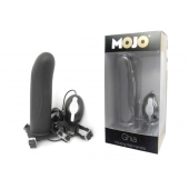 Черный страпон с вибратором Mojo Ghia - Seven Creations - купить с доставкой в Миассе