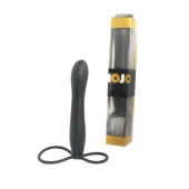 Черная насадка на пенис для двойной стимуляции Mojo BlackJack - 15 см. - Seven Creations - в Миассе купить с доставкой