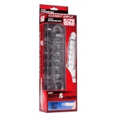 Прозразная закрытая насадка на пенис с поддержкой мошонки Clearly Ample Penis Enhancer - 22 см. - XR Brands - в Миассе купить с доставкой