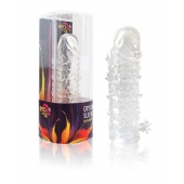 Закрытая прозрачная рельефная насадка Crystal sleeve - 13 см. - Erowoman-Eroman - в Миассе купить с доставкой