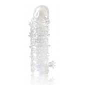 Закрытая прозрачная рельефная насадка Crystal sleeve - 13 см. - Erowoman-Eroman - в Миассе купить с доставкой