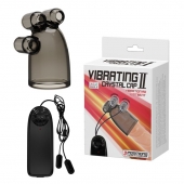 Дымчатая насадка-мастурбатор с вибрацией Vibrating Crystal Cap II - Baile - в Миассе купить с доставкой
