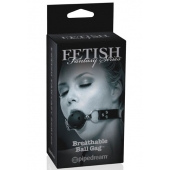 Черный кляп с дырочками Breathable Ball Gag - Pipedream - купить с доставкой в Миассе