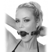 Черный кляп с дырочками Breathable Ball Gag - Pipedream - купить с доставкой в Миассе