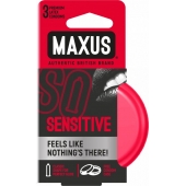 Ультратонкие презервативы в железном кейсе MAXUS Sensitive - 3 шт. - Maxus - купить с доставкой в Миассе
