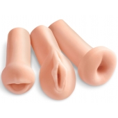 Комплект из 3 мастурбаторов All 3 Holes: вагина, анус, ротик - Pipedream - в Миассе купить с доставкой