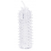 Закрытая рельефная насадка Crystal sleeve с усиками - 12 см. - Erowoman-Eroman - в Миассе купить с доставкой