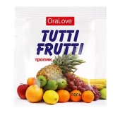 Пробник гель-смазки Tutti-frutti со вкусом тропических фруктов - 4 гр. - Биоритм - купить с доставкой в Миассе