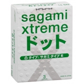 Презервативы Sagami Xtreme SUPER DOTS с точками - 3 шт. - Sagami - купить с доставкой в Миассе