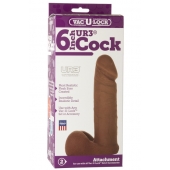 Насадка-мулат для трусиков Vac-U-Lock 6  ULTRASKYN Cock - 17,3 см. - Doc Johnson - купить с доставкой в Миассе