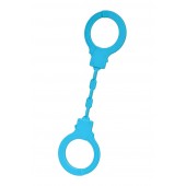 Голубые силиконовые наручники A-Toys без ключа - A-toys - купить с доставкой в Миассе