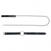 Черный поводок и чокер с кольцом Rada - Rebelts - купить с доставкой в Миассе