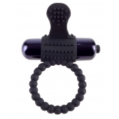 Черное эрекционное виброкольцо Vibrating Silicone Super Ring - Pipedream - в Миассе купить с доставкой