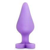 Фиолетовая анальная пробка Naughty Candy Heart Do Me Now - 8,9 см. - Blush Novelties - купить с доставкой в Миассе