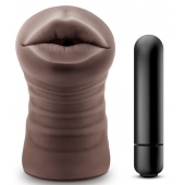 Коричневый мастурбатор-ротик Heather - Blush Novelties - в Миассе купить с доставкой