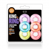 Набор из 6 эрекционных колец King of the Ring - Blush Novelties - в Миассе купить с доставкой