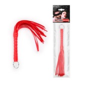 Красная плеть с рукоятью в оплетке - 28 см. - Notabu - купить с доставкой в Миассе