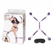 Фиолетовый набор фиксаций на кровати Classic Bedspreader - Lux Fetish - купить с доставкой в Миассе