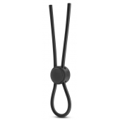 Черное силиконовое лассо на пенис SILICONE LOOP COCK RING - Blush Novelties - в Миассе купить с доставкой