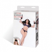 Чёрные манжеты для фиксации на кровати Bondage Bed Strap - Lux Fetish - купить с доставкой в Миассе
