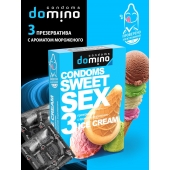 Презервативы для орального секса DOMINO Sweet Sex с ароматом мороженого - 3 шт. - Domino - купить с доставкой в Миассе