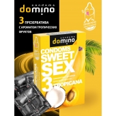 Презервативы для орального секса DOMINO Sweet Sex с ароматом тропических фруктов - 3 шт. - Domino - купить с доставкой в Миассе