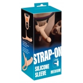 Силиконовый полый страпон на ремнях Silicone Strap-on - 16 см. - Orion - купить с доставкой в Миассе