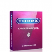 Презервативы Torex  Сладкая любовь  с ароматом клубники - 3 шт. - Torex - купить с доставкой в Миассе