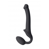 Черный безремневой страпон Silicone Bendable Strap-On S - Strap-on-me - купить с доставкой в Миассе