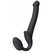 Черный безремневой страпон Silicone Bendable Strap-On S - Strap-on-me - купить с доставкой в Миассе