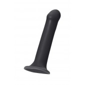 Черный фаллос на присоске Silicone Bendable Dildo L - 19 см. - Strap-on-me - купить с доставкой в Миассе