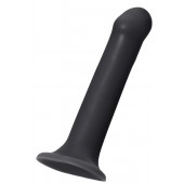 Черный фаллос на присоске Silicone Bendable Dildo L - 19 см. - Strap-on-me - купить с доставкой в Миассе