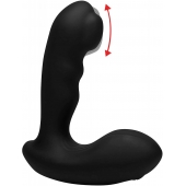 Черный стимулятор простаты Alpha-Pro 7X P-Milker Silicone Prostate Stimulator with Milking Bead - XR Brands - в Миассе купить с доставкой