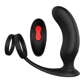 Черный массажер простаты REMOTE P-PLEASER - Dream Toys - в Миассе купить с доставкой