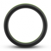 Черно-зеленое эрекционное кольцо Silicone Go Pro Cock Ring - Blush Novelties - в Миассе купить с доставкой