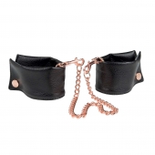Черные мягкие наручники Entice French Cuffs с цепью - California Exotic Novelties - купить с доставкой в Миассе