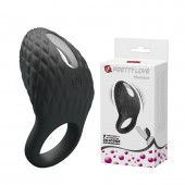 Черное эрекционное виброкольцо с рельефным дизайном Heloise - Baile - в Миассе купить с доставкой