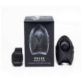 Темно-серый инновационный мужской осциллятор PULSE SOLO LUX с пультом ДУ - Hot Octopuss - в Миассе купить с доставкой