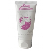 Лубрикант на водной основе с ароматом малины Love Protection Raspberry - 50 мл. - Lola Games - купить с доставкой в Миассе