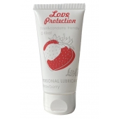 Лубрикант на водной основе с ароматом малины Love Protection Strawberry - 50 мл. - Lola Games - купить с доставкой в Миассе