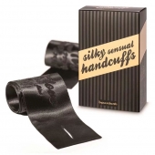 Черные ленты для связывания SILKY SENSUAL HANDCUFFS - Bijoux Indiscrets - купить с доставкой в Миассе