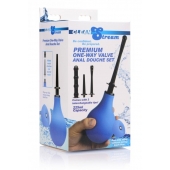 Анальный душ с 3 насадками Premium One-way Valve Anal Douche Set - XR Brands - купить с доставкой в Миассе