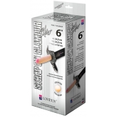 Пояс-трусики с насадкой Glamour Silver - 15,5 см. - LOVETOY (А-Полимер) - купить с доставкой в Миассе