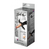 Пояс-трусики с насадкой Glamour - 17 см. - LOVETOY (А-Полимер) - купить с доставкой в Миассе