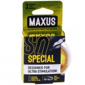 Презервативы с точками и рёбрами в пластиковом кейсе MAXUS Special - 3 шт. - Maxus - купить с доставкой в Миассе